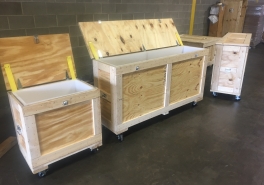 Wood boxes on wheels